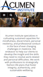 Mobile Screenshot of acumeninstitute.org