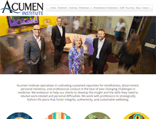 Tablet Screenshot of acumeninstitute.org